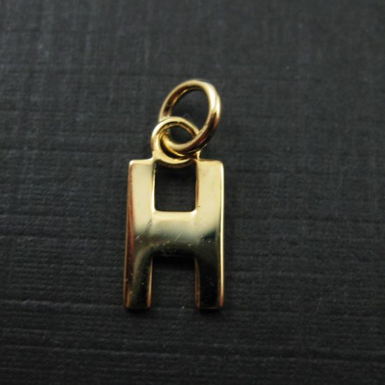 Wholesale Gold plated Sterling Silver Smooth Letter Initial Charms and Pendants for Jewelry Making, Wholesale Findings