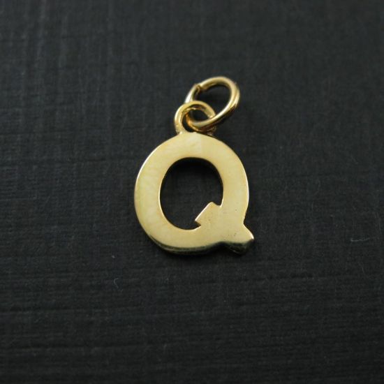 Wholesale Gold plated Sterling Silver Smooth Letter Initial Charms and Pendants for Jewelry Making, Wholesale Findings