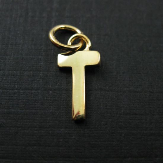 Wholesale Gold plated Sterling Silver Smooth Letter Initial Charms and Pendants for Jewelry Making, Wholesale Findings