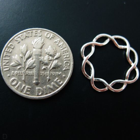 Wholesale Sterling Silver Smooth Flower Connector Charm,Charms and Pendants for Jewelry Making, Wholesale Findings