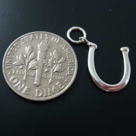 Wholesale Sterling Silver Horseshoe Charm, Charms and Pendants for Jewelry Making, Wholesale Findings