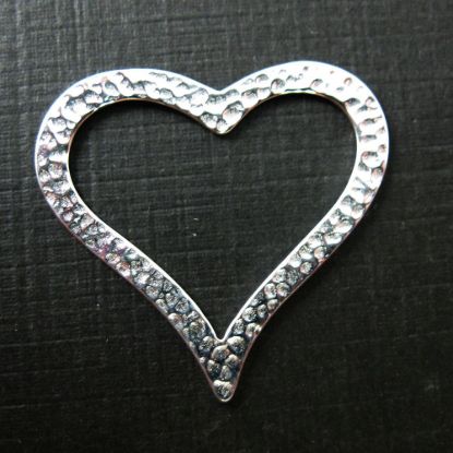 Wholesale Sterling Silver Hammered Heart Pendant, Charms and Pendants for Jewelry Making, Wholesale Findings