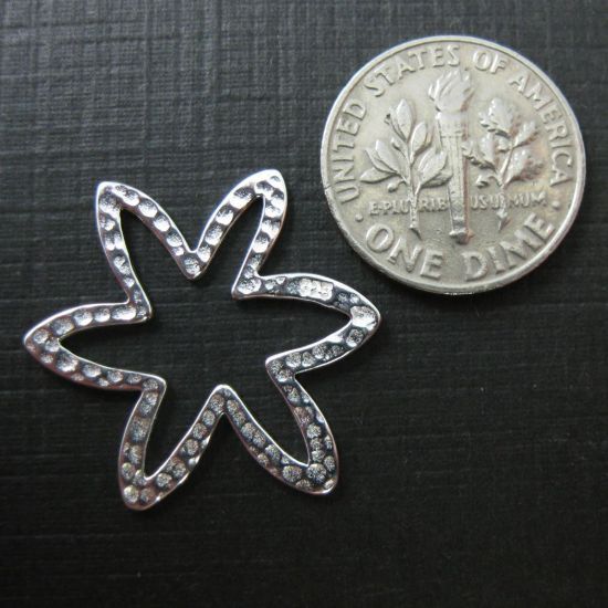 Wholesale Sterling Silver Large Flower Connector Charms and Pendants for Jewelry Making, Wholesale Findings