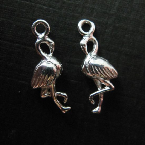 Wholesale Sterling Silver Flamingo Charm, Charms and Pendants for Jewelry Making, Wholesale Findings