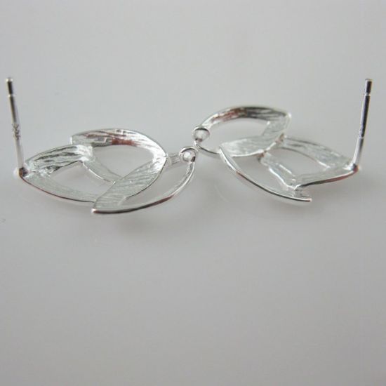 Wholesale Sterling Silver Textured Leaf Earwire  for Jewelry Making, Wholesale Earwire and Findings