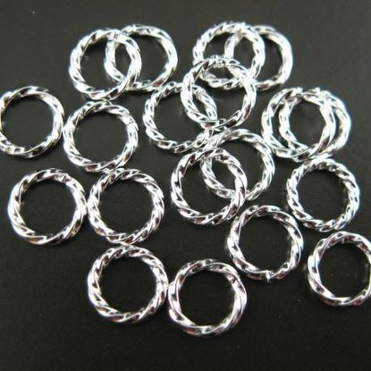 Wholesale Sterling Silver Closed Jump Rings - Twisted Jump Rings 18 ga 1mm thickness - 6mm ( 20 pcs )