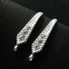 Wholesale Sterling Silver CZ Cubic Zirconia Elongated Earwire for Jewelry Making, Wholesale Earwire and Findings