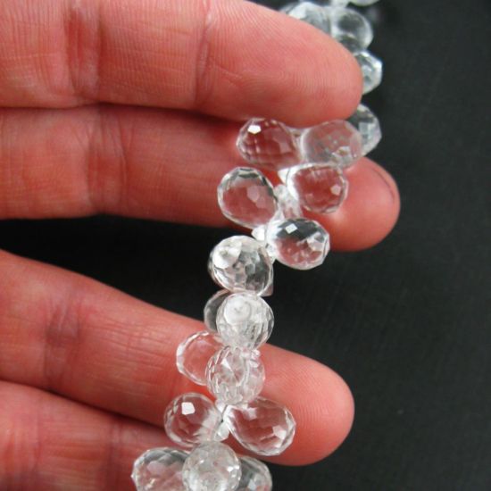 Wholesale Semi Precious Gemstone Beads - Teardrop Shape - 100% Genuine Crystal Gemstone Faceted Drops - Grade AA Briolette Nature Stone - 12 mm- 5 pcs