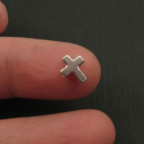Wholesale Sterling Silver Tiny Cross Connector Charms and Pendants for Jewelry Making, Wholesale Findings