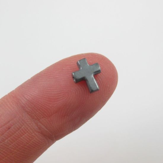 Wholesale oxidized Sterling Silver Tiny Cross Connector Charms and Pendants for Jewelry Making, Wholesale Findings