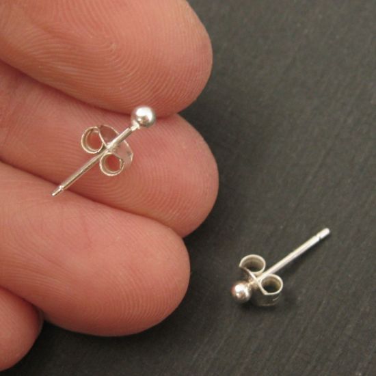 Wholesale Sterling Silver Simple Silver Stud Earrings for Jewelry Making, Wholesale Earwire and Findings