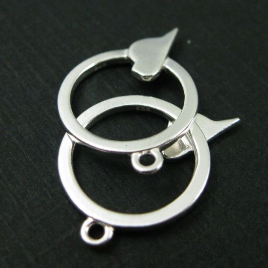 Wholesale Sterling Silver Bird Perched in a Circle Charm, Charms and Pendants for Jewelry Making, Wholesale Findings
