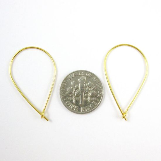 Wholesale Gold plated Sterling Silver Large Teardrop Hoops for Jewelry Making, Wholesale Earwire and Findings