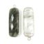 Wholesale Sterling Silver Bezel Charm Pendant - 34x11mm Elongated Rectangle Shape - Black Rutilated Quartz