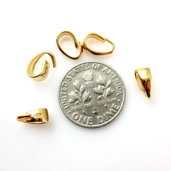 Wholesale Gold plated Sterling Silver Classic Smooth Bail Connector, Wholesale Findings