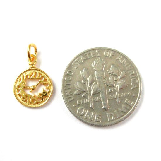 Wholesale Gold plated Sterling Silver Pocket Watch Charm, Charms and Pendants for Jewelry Making, Wholesale Findings