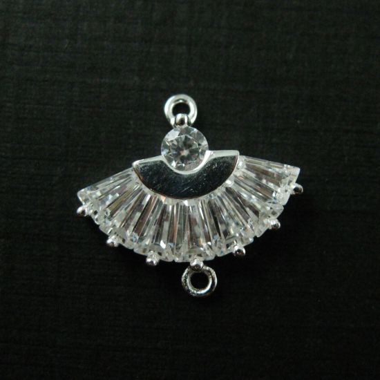 Wholesale Sterling Silver Oriental Hand Fan Charm, Charms and Pendants for Jewelry Making, Wholesale Findings