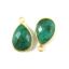 Wholesale Gold plated Sterling Silver Small Teardrop Bezel Emerald Dyed Gemstone Pendant, Wholesale Gemstone Pendants for Jewelry Making