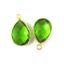 Wholesale Gold plated Sterling Silver Small Teardrop Bezel Peridot Quartz Gemstone Pendant, Wholesale Gemstone Pendants for Jewelry Making