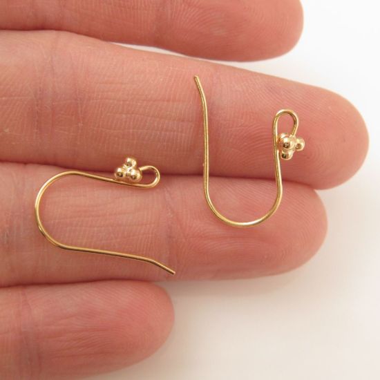 Wholesale Gold plated Sterling Silver Fancy Fishhook with Bal Flower for Jewelry Making, Wholesale Earwire and Findings