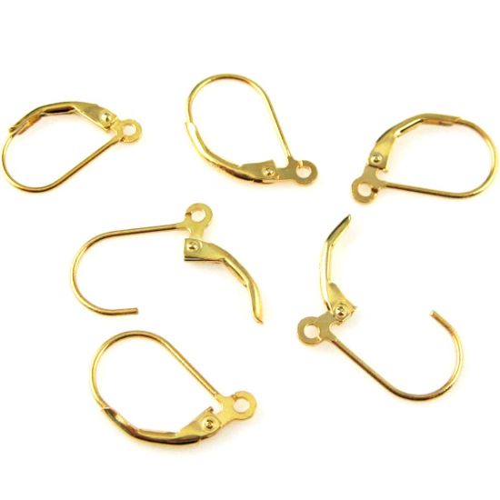 Wholesale Gold plated Sterling Silver Leverback Earwire  for Jewelry Making, Wholesale Earwire and Findings