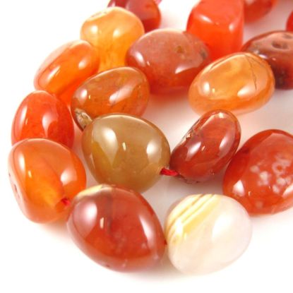 Wholesale Orange Smooth Freeform Agate Beads (Sold Per Strand)