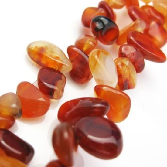 Wholesale Red Agate - Smooth, Freeform, Top Dirlled (Sold Per Strand)