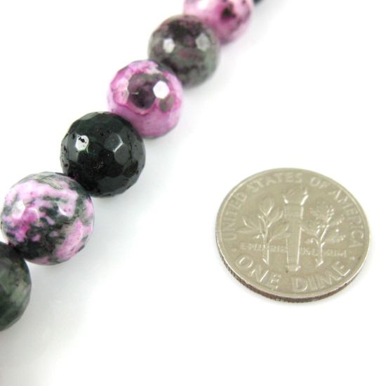 Wholesale Purple and Green Agate Beads - Faceted Round 10mm (Sold Per Strand)