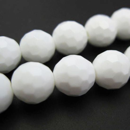 Wholesale Giant Clam Shell Beads - 8mm Faceted Round (Sold Per Strand)