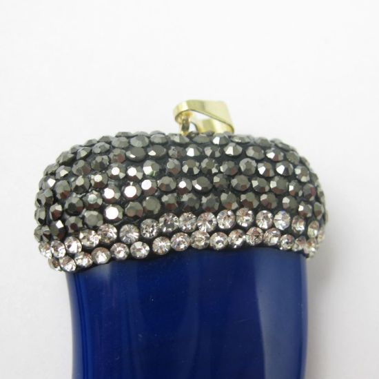 Wholesale Pave Pendant Large Green Lace Agate Wholesale Pendants for Jewelry Making