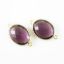 Wholesale Bezel Gemstone Links - 14x18mm Faceted Oval - Amethyst Quartz