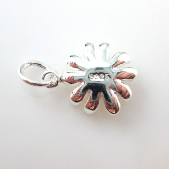Wholesale Sterling Silver Two-tone Sunflower Charm, Charms and Pendants for Jewelry Making, Wholesale Findings