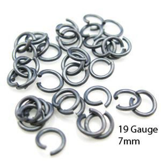 Wholesale Oxidized Sterling Silver 19 Gauge 7mm Open Jumprings for Jewelry Making, Wholesale Findings