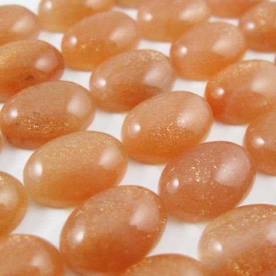 Wholesale Cabochon Goldsand Sunstone Oval, 10x14mm, Grade AA