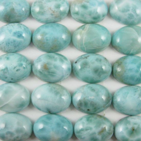 Wholesale Cabochon Larimar Oval, 12x16mm, Grade A
