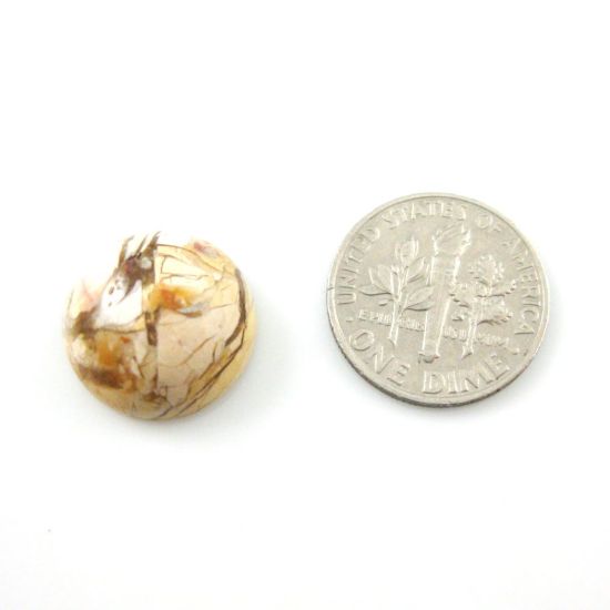 Wholesale Cabochon Brecciated Mookaite Round, 15mm, Grade A+
