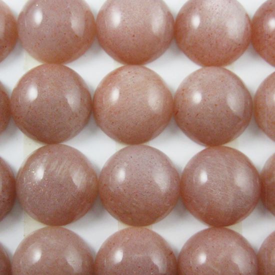 Wholesale Cabochon Pink Moonstone Round -14mm,Grade A+