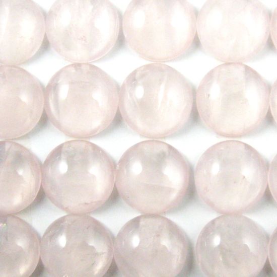 Wholesale Cabochon Rose Quartz Round, 15mm, Grade A+