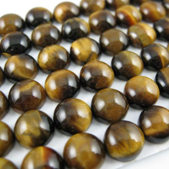Wholesale Cabochon Tiger's Eye Round, 8mm, Grade A