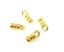 Wholesale Gold plated Sterling Silver Crimped Tube Ends ,Crimp and Endings for Jewelry Making, Wholesale Findings