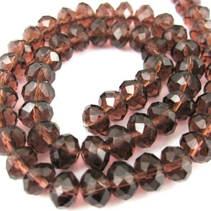 Wholesale Crystal Glass beads, 8X6mm Faceted Rondelle,Dark Red Violet