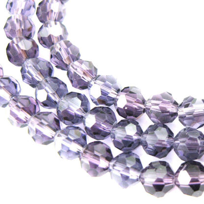 Wholesale Crystal Glass Beads 8mm Round Faceted Beads, Dark Violet Color