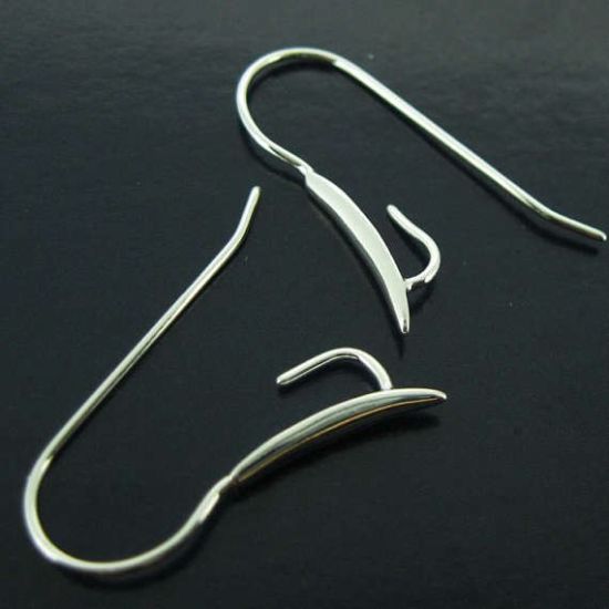 Wholesale Sterling Silver Fancy Earring Wire Hooks for Crystals (Sold per pair)