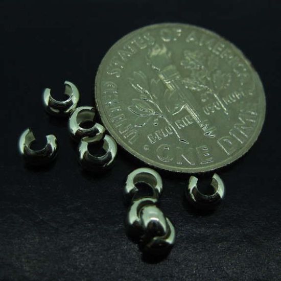 Wholesale Sterling Silver Tiny Crimp Beads ,Crimp and Endings for Jewelry Making, Wholesale Findings