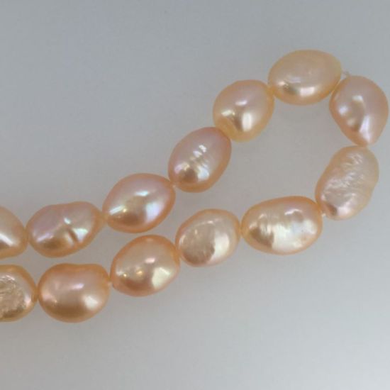 Wholesale Freshwater Pearl Strand 9-10mm Brown Rice Nugget Shape Pearls Wholesale Pearls for Beading and Jewelry Making