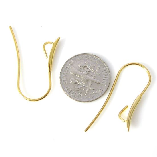 Wholesale Gold Over Sterling Silver Fancy Earring Wire Hooks for Crystals (Sold per pair)