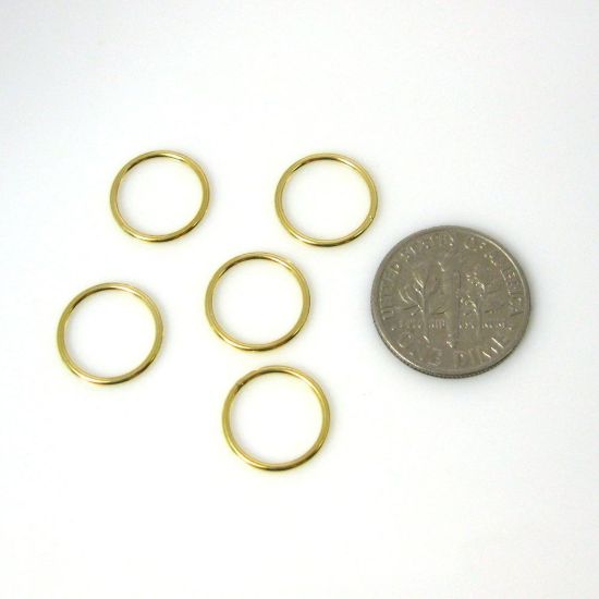 Wholesale Vermeil Closed Jump Rings,19ga,12mm (sold per pkg of 10pcs)