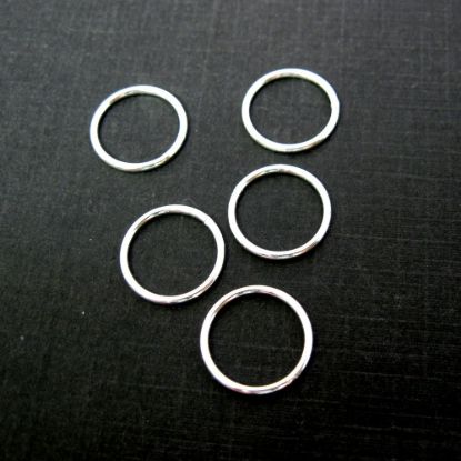Wholesale Sterling Silver Closed Jump Rings - 19ga, 12mm (10pcs)