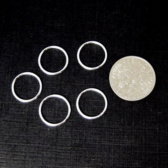 Wholesale Sterling Silver Closed Jump Rings - 19ga, 12mm (10pcs)