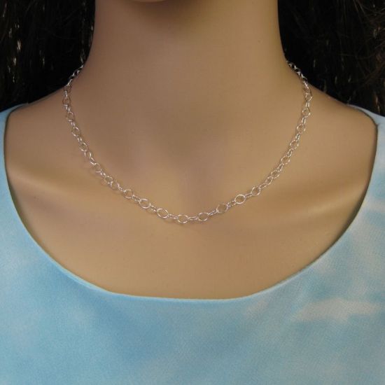 wholesale Sterling Silver Chain Necklace - Bracelet, Anklet -5 x 4 Thick Round Oval Cable Chain Necklace - All Sizes